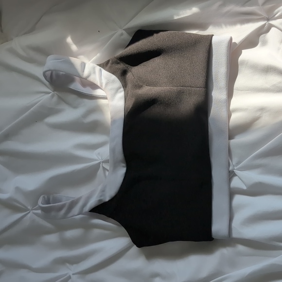 Black and White Crop Top and Skirt Set - Picture 9 of 11